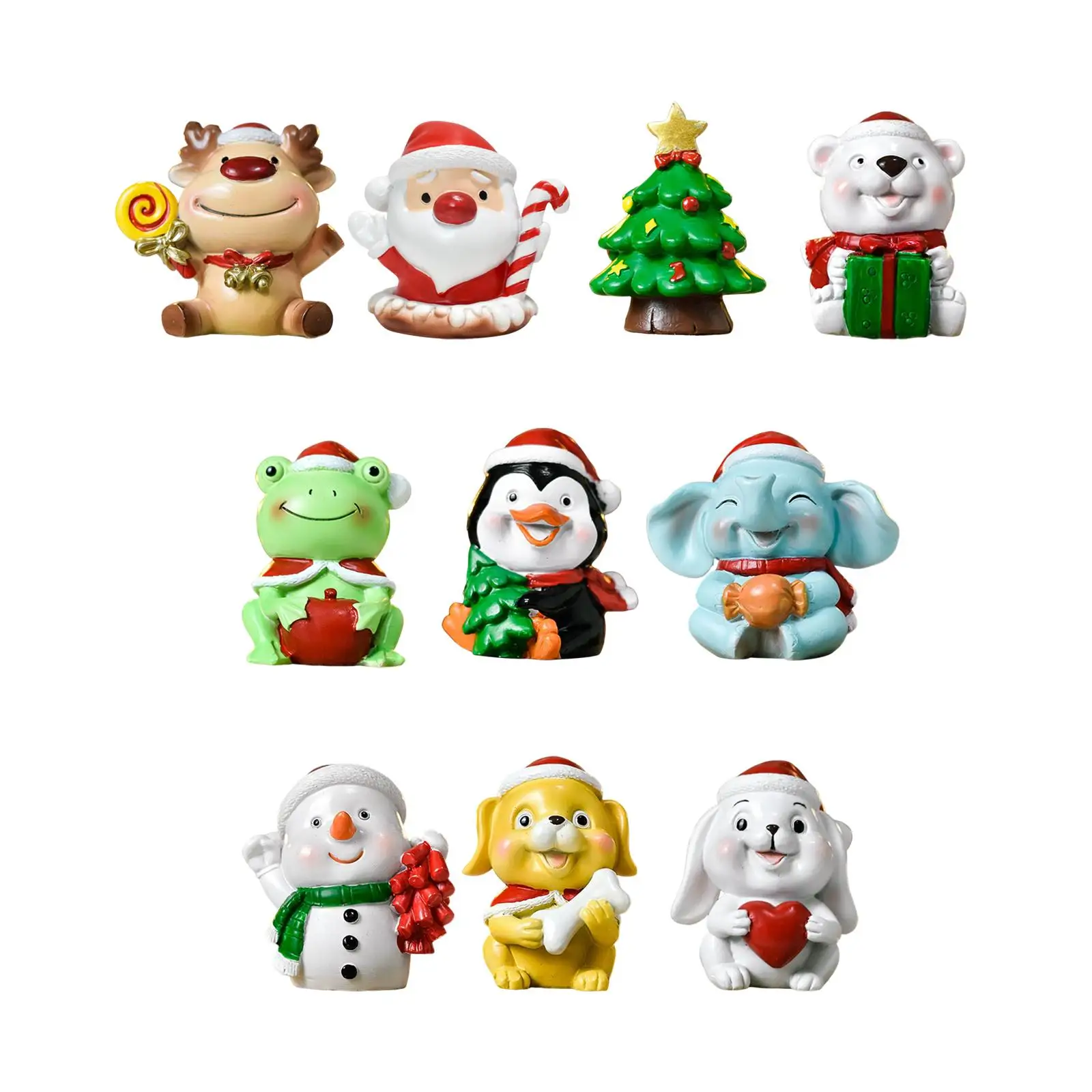 Christmas Resin Figurine, Prop sculpture Realistic Crafts Festival Ornaments Decorative Durable Decor, Statues for Office Home