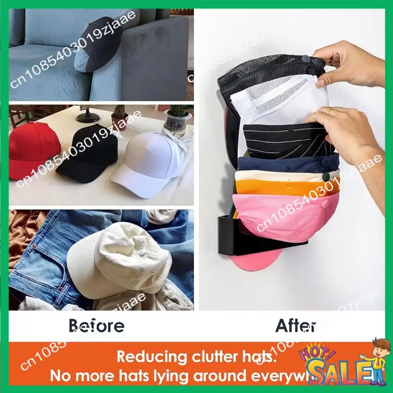 

Новое поступление, комплект из 2 акриловых вешалок для шляп для стены, настенный органайзер для шляп для шкафа, двери, гаража, спальни