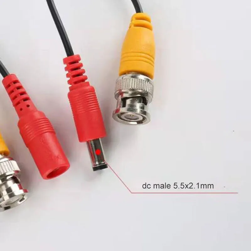 Cable de alimentación de vídeo BNC de 5M/10M/20M/30M, Cable de enchufe CC de salida para cámara CCTV, accesorios de sistema DVR de vigilancia L1