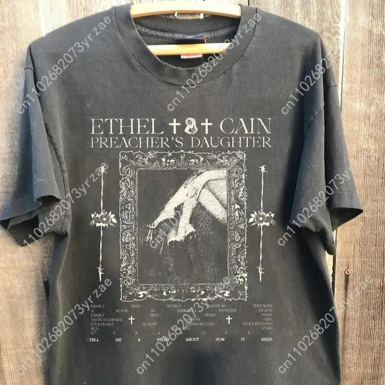 

Ethell Cain Retro Wash Tshirt Woman High Quality Vintage T Shirt Cotton Short Sleeves Fashion T-shirt Soft Breathable Tops