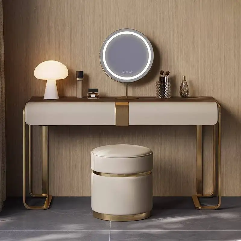 

Luxury Storage Vanity Desk Simple Shelves Sturdy Organizer Mirror Vanity Desk Bedroom Vintage Salon Coiffeuse Chambre Furniture