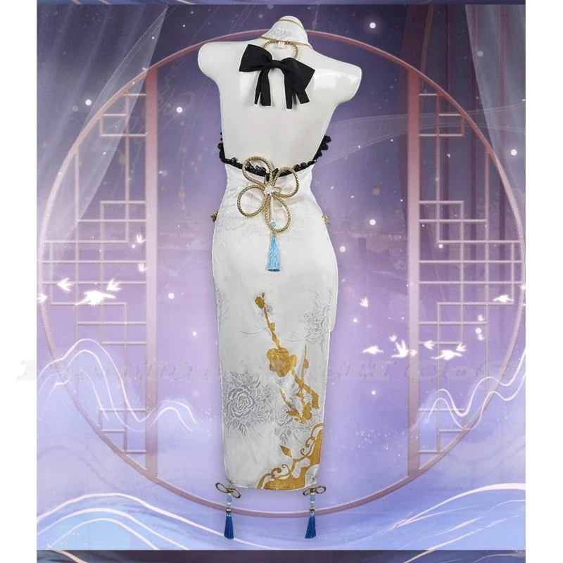 

6'h\b/5;e,8\v,5/Re:Life In Zero Cosplay Costume Chinese Qipao Emilia A Cheongsam From Dress Different World Womd;5'b\7/m