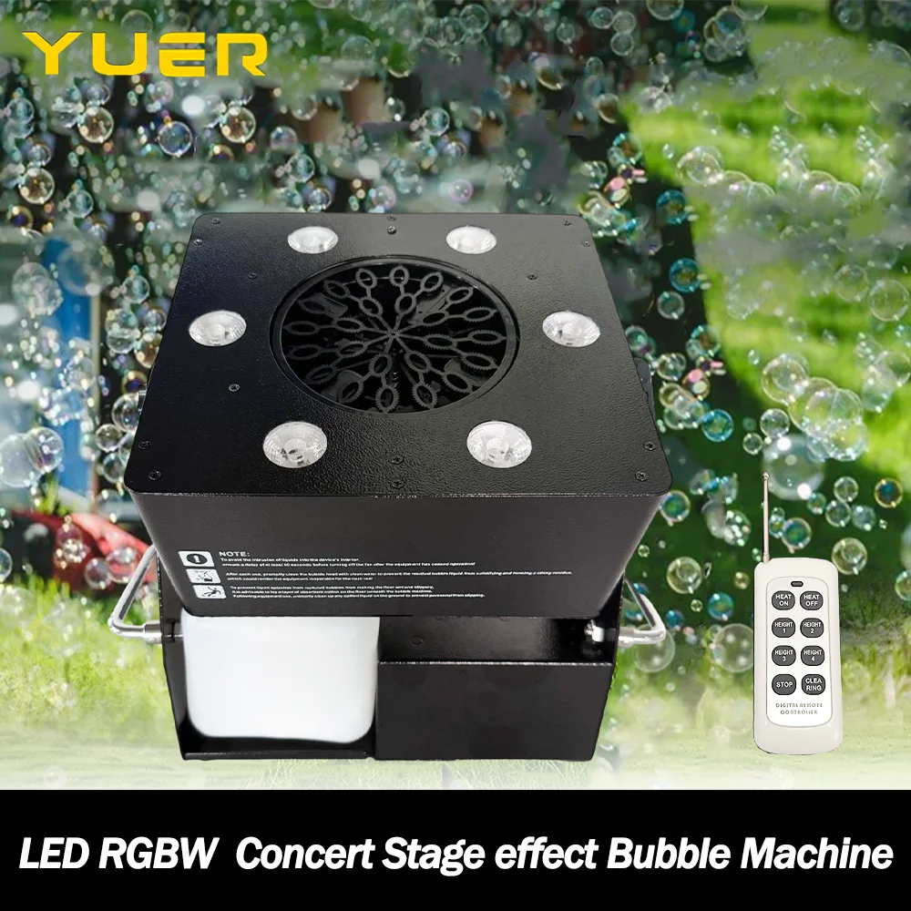 

LED RGBW 4in1 Bubble Machine Concert Party Stage effect Bubble Machine DMX512 Remote Control For DJ Disco Bar Wedding Club