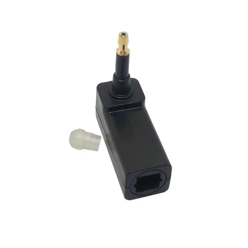 Square Toslink Digital Optical Jack To 3.5mm Mini Plug 90 Degree Audio Adapter Plug Right Angle Connector for Toslink Cable