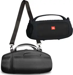 Silicone Handle Cover and Travel Hard Case Accessories for JBL Charge 4 / Charge 5 Portable Bluetooth Speaker