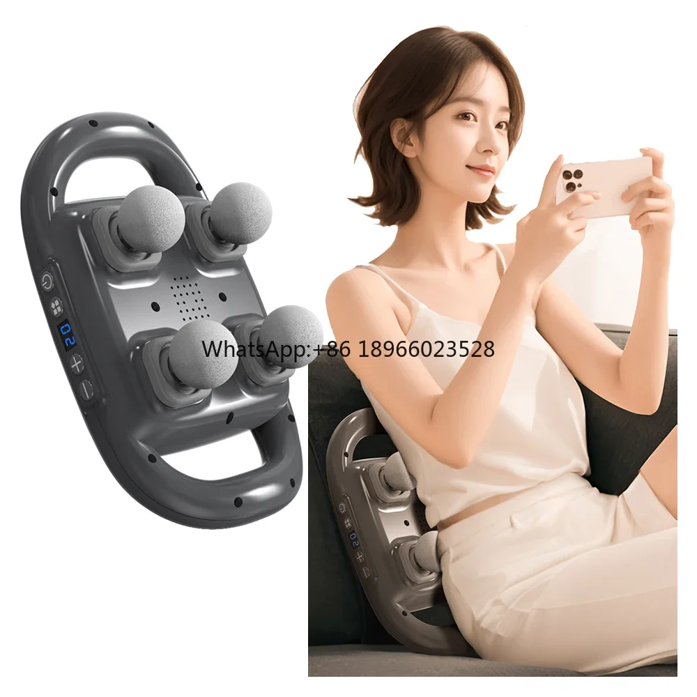 Wholesale Price Portable Vibration Body Massager Gun for Back Deep Tissue Muscle 4 Head Massage Gun Professional