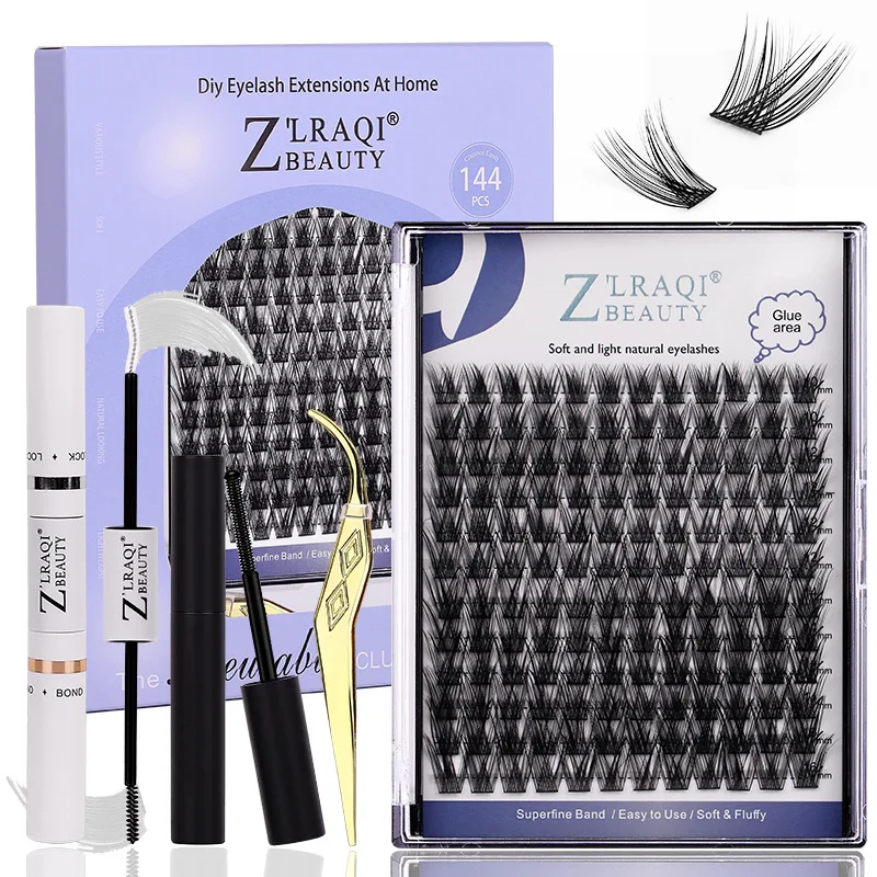 European and American False Eyelash Set - Bestselling 640 Fluffy Curl Eyelash, Used for DIY Glue and Curling