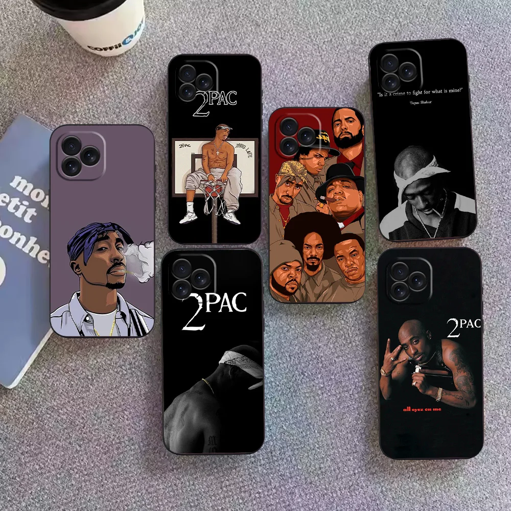 Rapper T-Tupac Shakur Phone Case For Samsung A03 A04 A05 S A13 A34 A53 4G 5G S22 S23 ULTRA Black Soft Silicone Cover