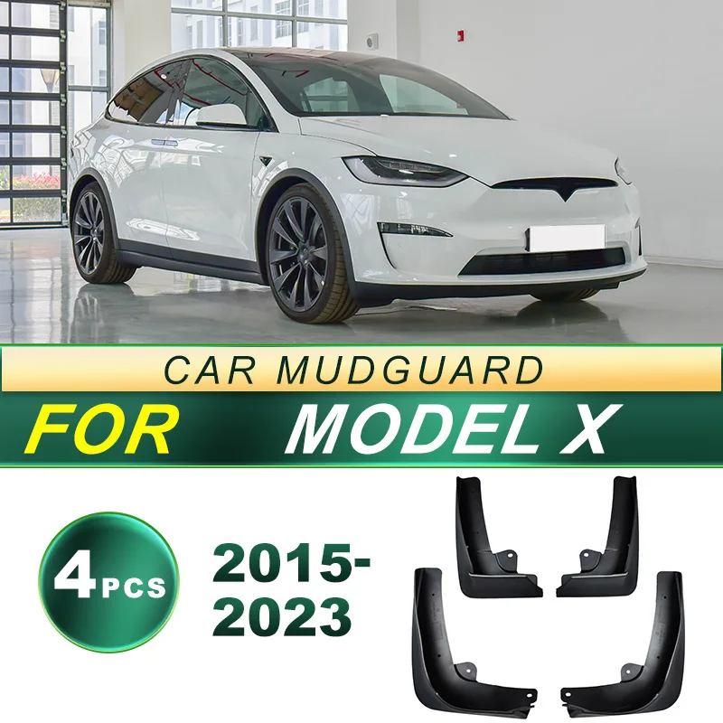 For Tesla Model X 2015-2023 Mud Flaps Splash Guards Mudguards Fender Protection Upgrade Accessories Waterproof Dustproof