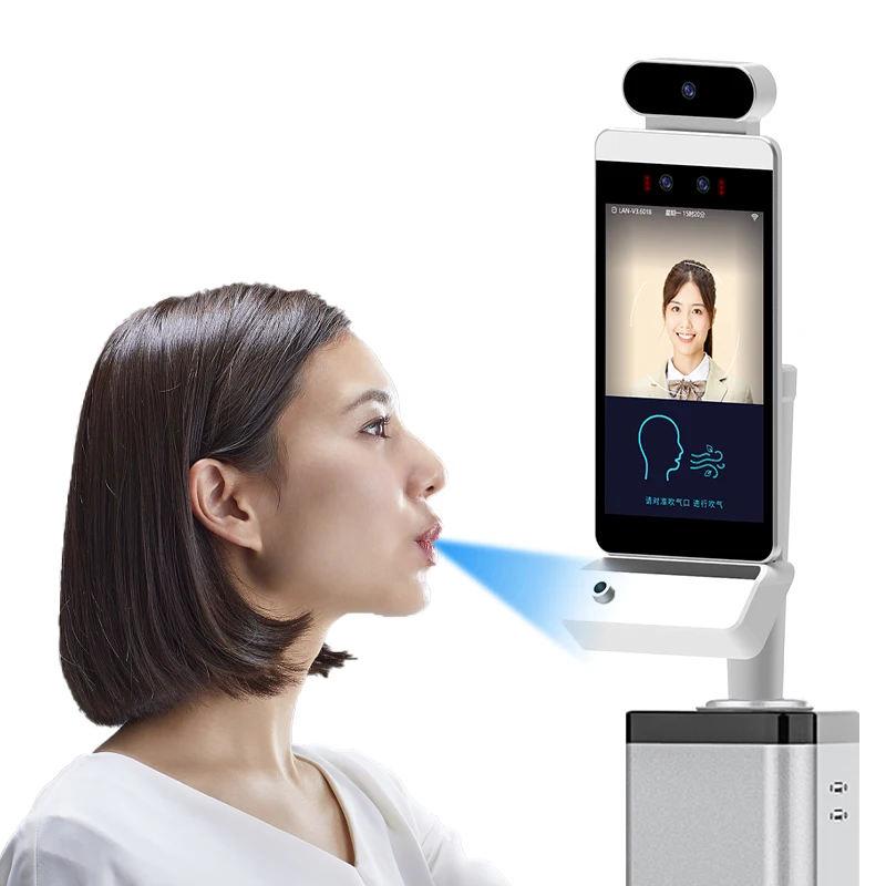 

WiFi Network Breathalyzer Attendance Device Face Recognition Access Control Temperature Alcohol Test People Counting OEM ODM