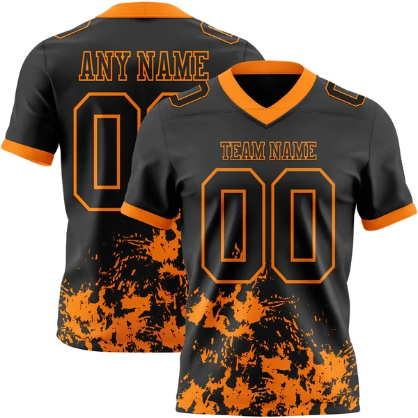 Custom Graffiti Style American Football Jersey Personalized Diy Team Name Number V Neck Breathable Sport Uniform For Men Women