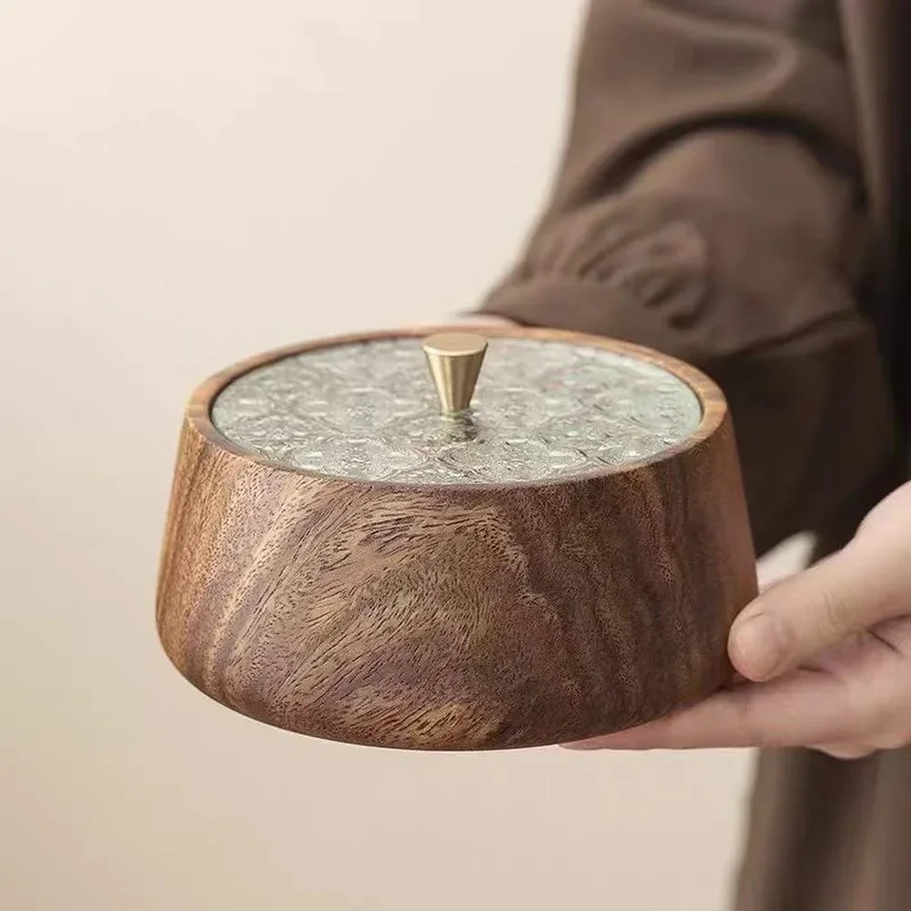 Elegant Serving Piece 13.5*12*7cm Luxury Snack Tray Compact Snack Storage Light Luxury Design Natural Wood Craftsmanship