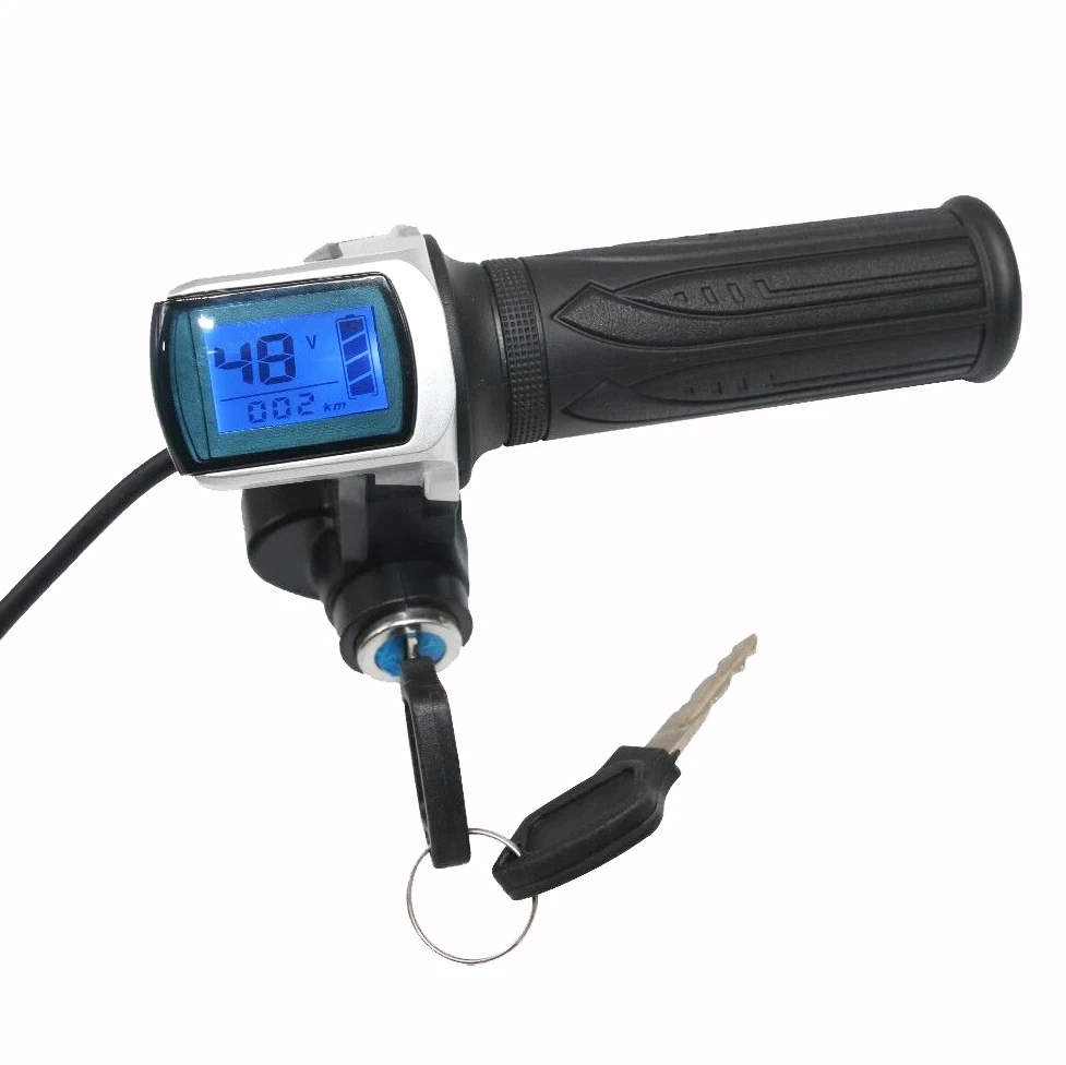 Electric Bike Speed Display Throttle Accelerator 24V/36V/48V Brand Brushless Electric Bike LED Display Universal 1.5m Line