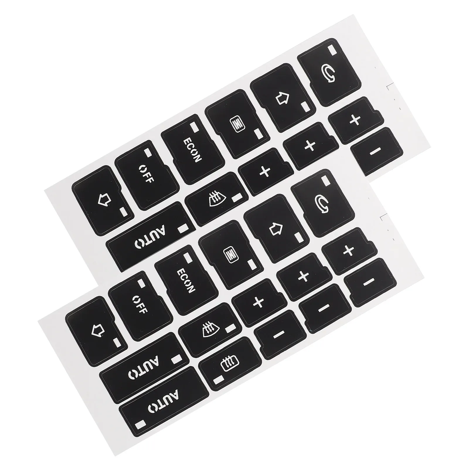 2Pcs Car Interior Button Repair Stickers Dash Button Repair Decal for Ac Center Console Cd Radio Audio Buttons Car Interior