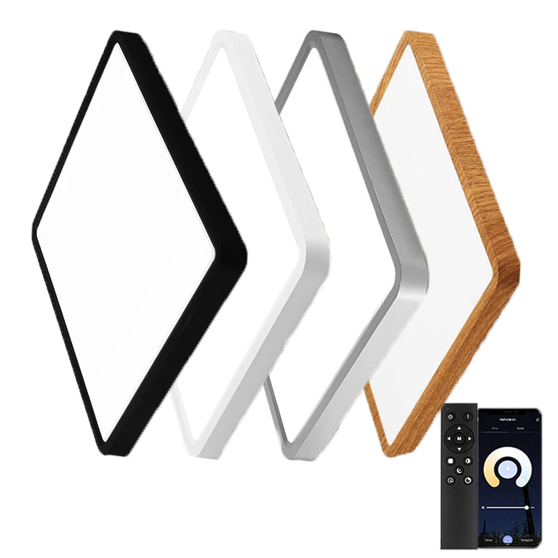 

Умный потолочный светильник с приложением, дистанционное управление, светодиодное освещение с регулируемой яркостью, 36 Вт, ультратонкий светодиодный потолочный светильник заподлицо, домашний декор для спальни, кухни