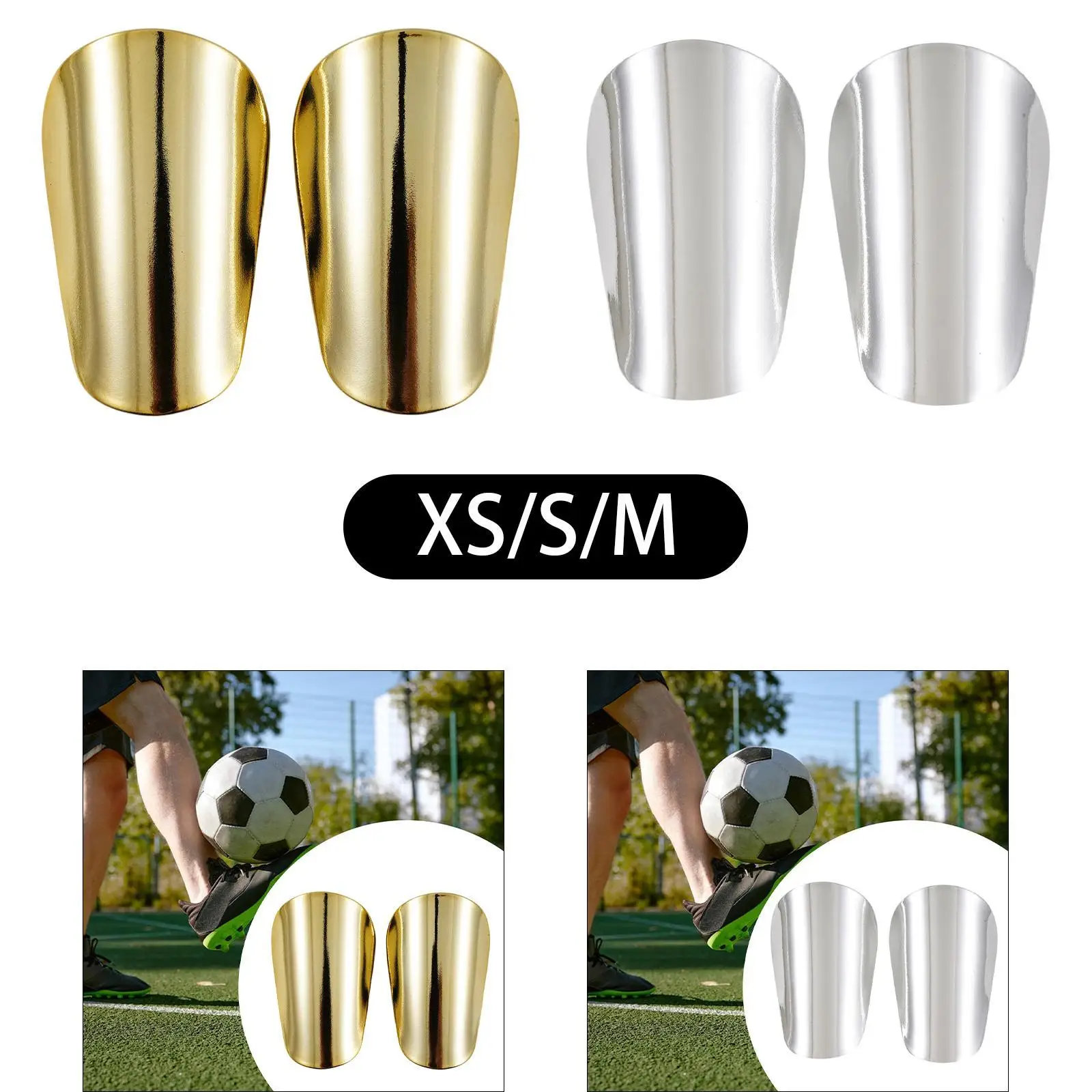 

2Pcs Mini Soccer Shin Guards Gear Soccer Equipment Compact Football Training