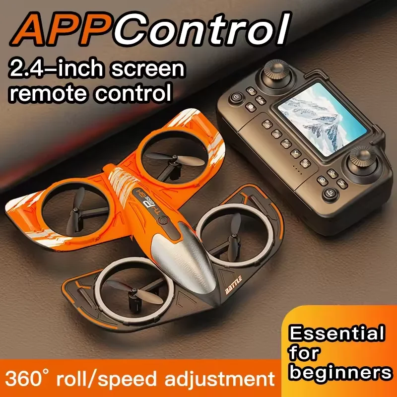 RX122 Screen-Control Foam RC Fighter Jet with HD Aerial Camera Long-Endurance Remote Control Airplane Fixed-Wing Model Drone Toy