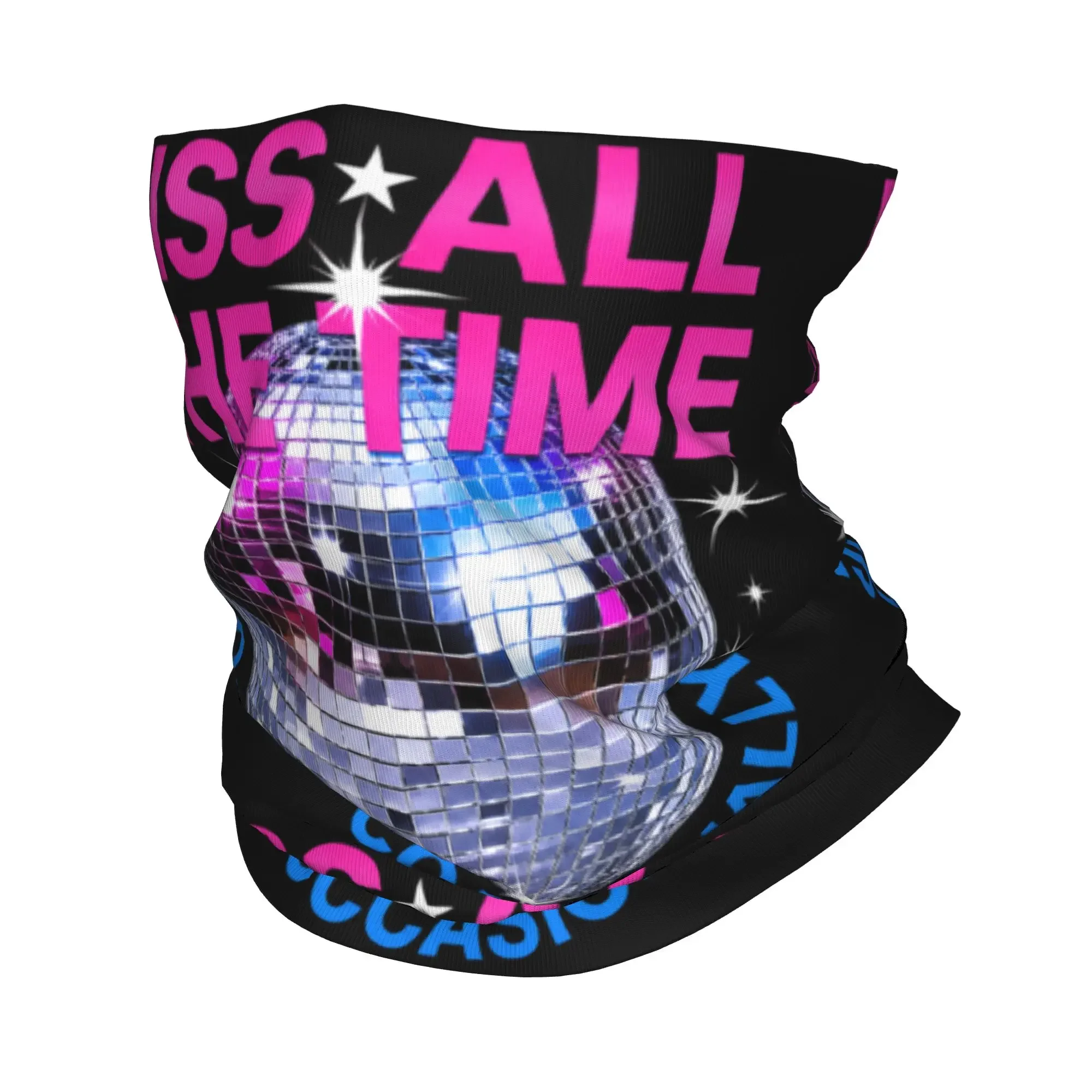 New Kiss All The Time Harrys Music Styles Disco Occasionall Neck Gaiter Women Men Windproof Winter  Bandana Scarf for Hiking