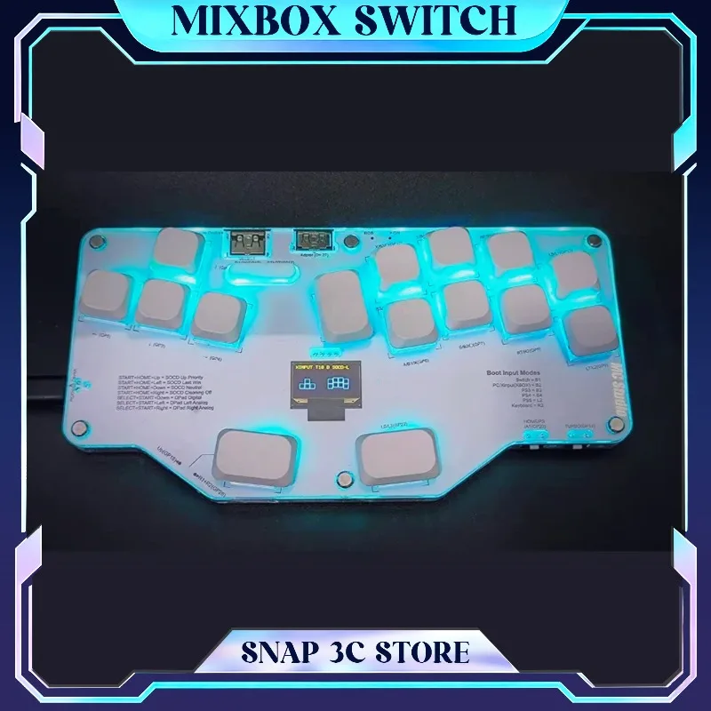 MCstudio Mixbox Arcade Fight Stick WASD Layout Mechanical Keys Controller for PS4 PS3 Switch Steam PC Street Fighter 6 Tekken 8