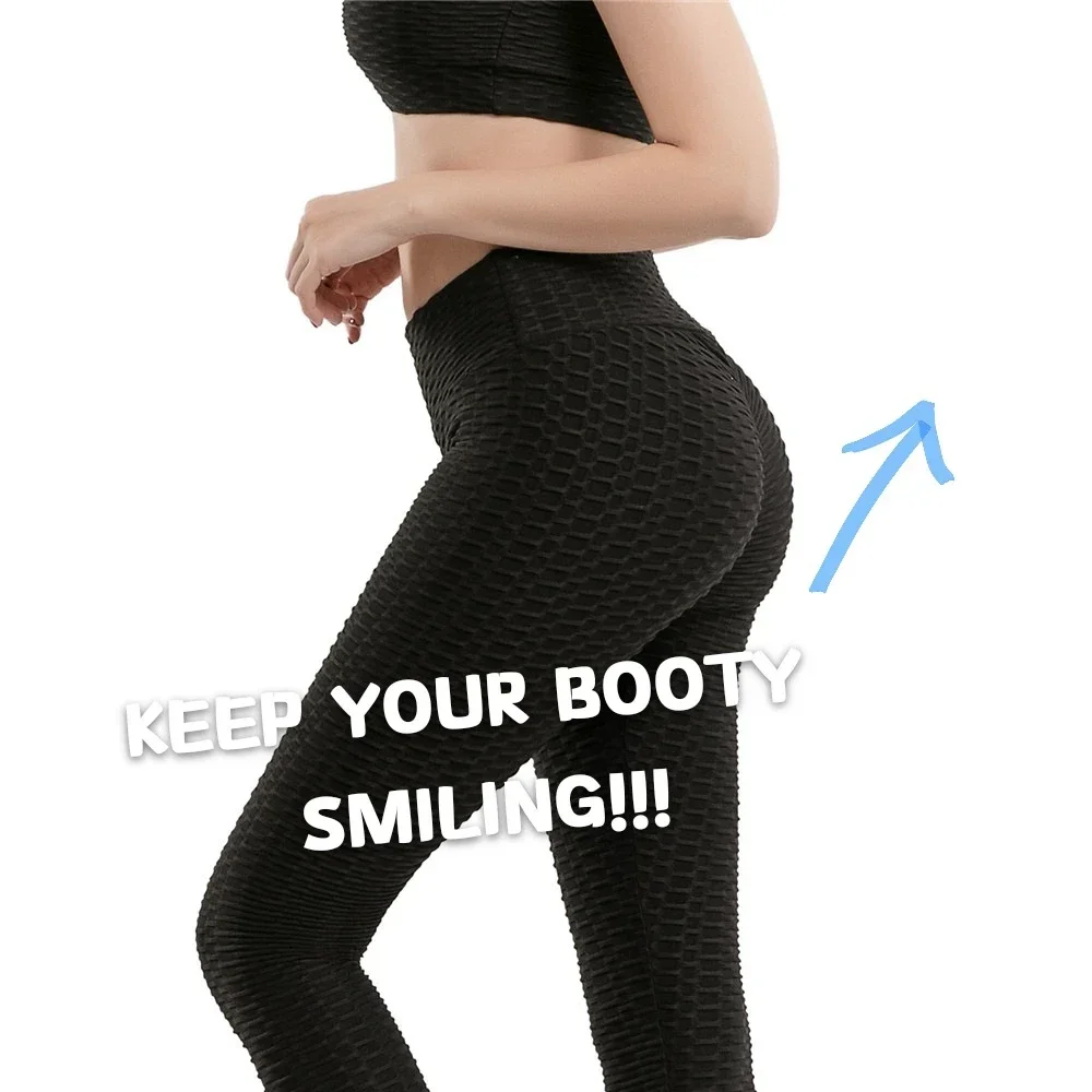 Solid Bubble Bump Style Women Leggings High Waist/shorts Yoga Gym Legging Seamless Buttock Lift Leggings Women Sexy Casual Pants