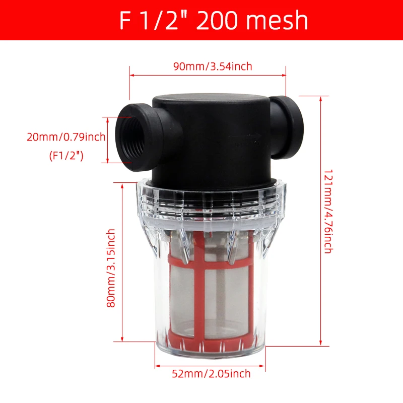 Tuin Watering Filter 1/2 ''3/4'' 1 ''Plastic Irrigatiesysteem Onzuiverheid Voorfilter Aquacultuur Huishoudelijke Waterleiding filter