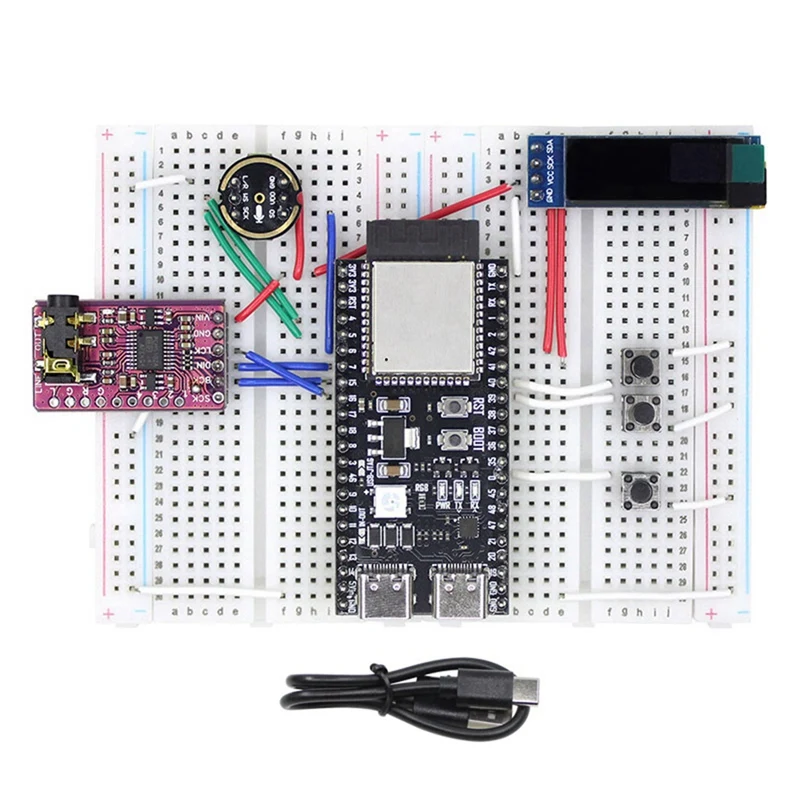 AI Voice Chat Robot ESP32-S3 Development Board Breadboard 3.5Mm Audio Finished Kit For Deepseek For Student Educational