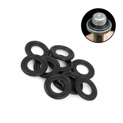 10Pcs Auto Black Rubber Oil Drain Plug Gaskets Washer Replacement For GM 12616850 3536966 097-119 New