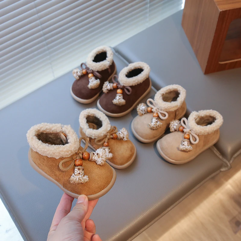 

Детские зимние сапоги, детская хлопковая обувь, зимняя детская обувь для малышей, детские кашемировые теплые зимние сапоги из толстого хлопка