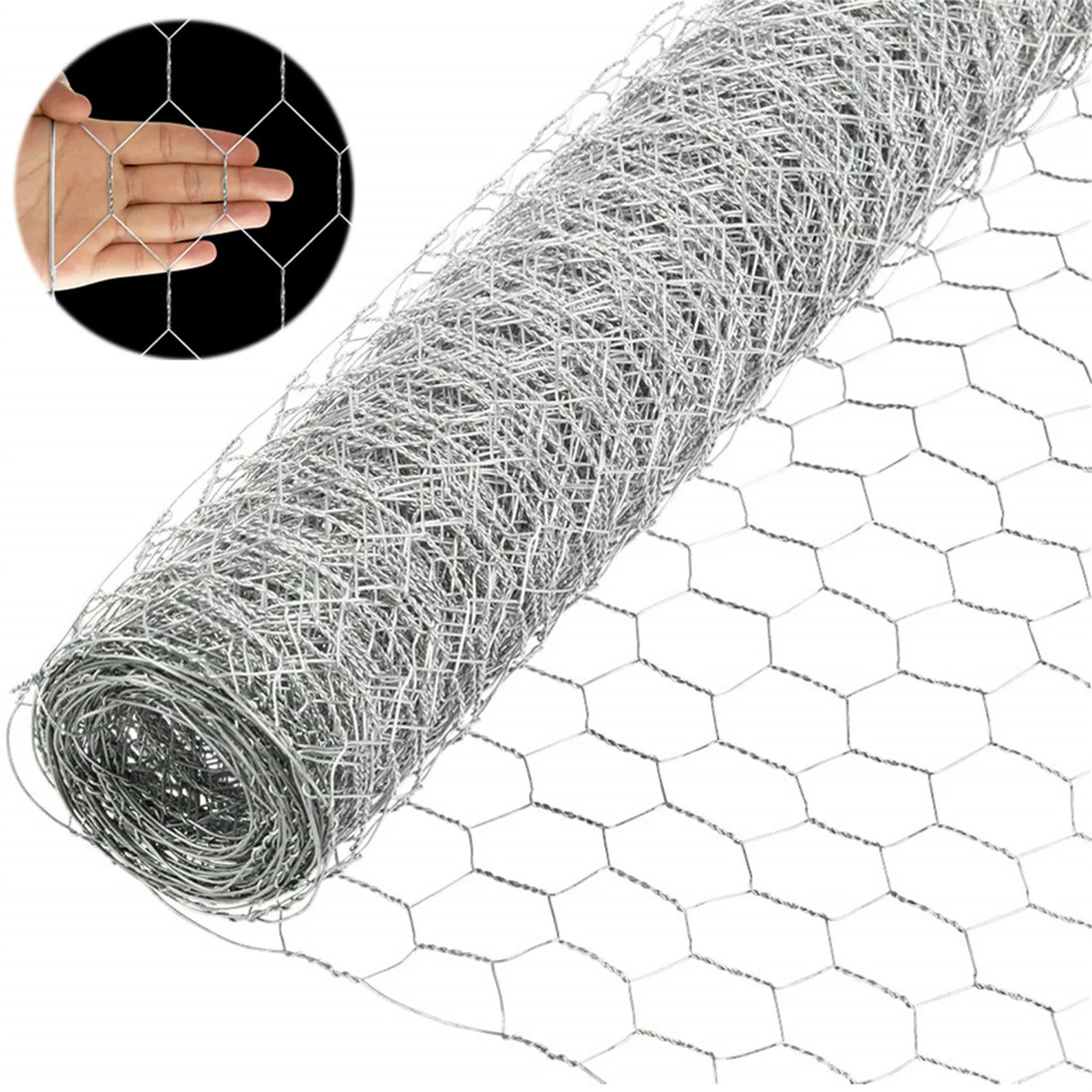 

High-Quality Iron Wire Galvanized Hexagonal Wire Mesh Poultry Fence Sturdy and Durable 48in x 150ft