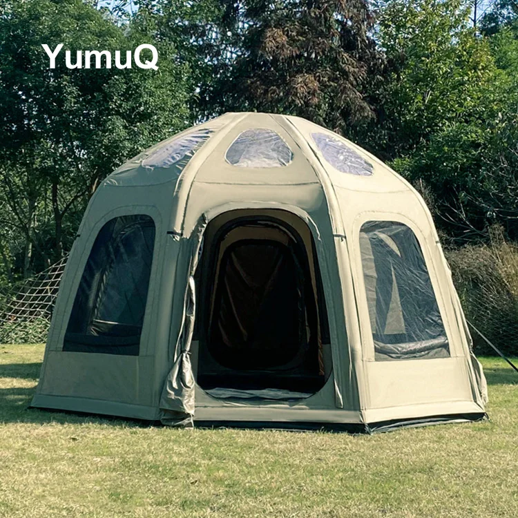 

Ready to Ship 4m Glamping Dome Inflatable Tent for Camping Outdoor , Luxury air Tent with 300D Oxford