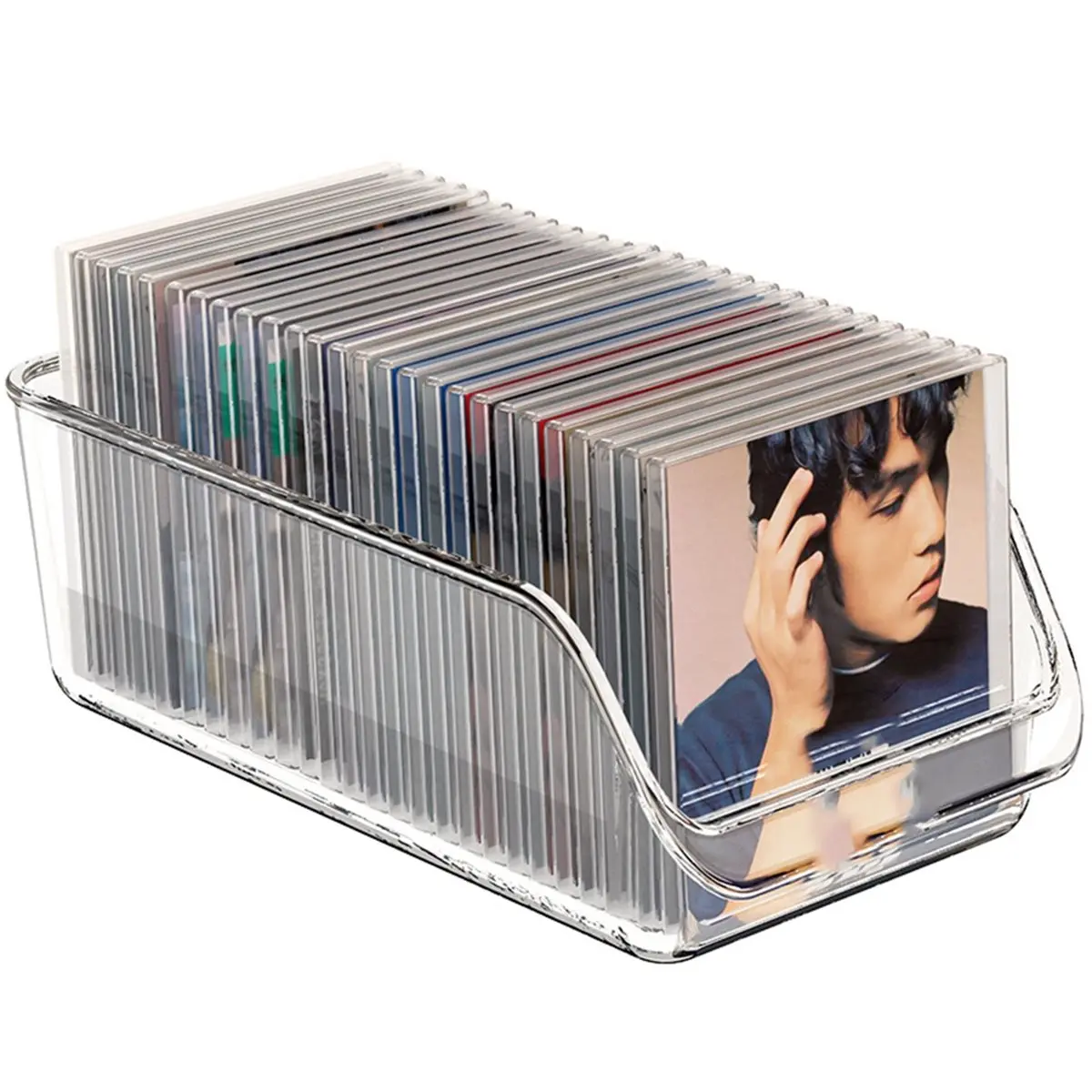 Aufbewahrungsbox für Desktop-Alben, Displaybox, Organizer für Schallplatten und Kassetten zur Aufbewahrung von Vinylplatten