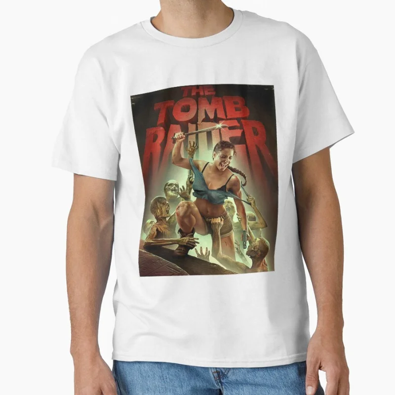 Tomb Raider 1016 Lara Croft The Angel Of Darkness 80s Video game Gift t shirt for man Large size Tops printed men's Clothes