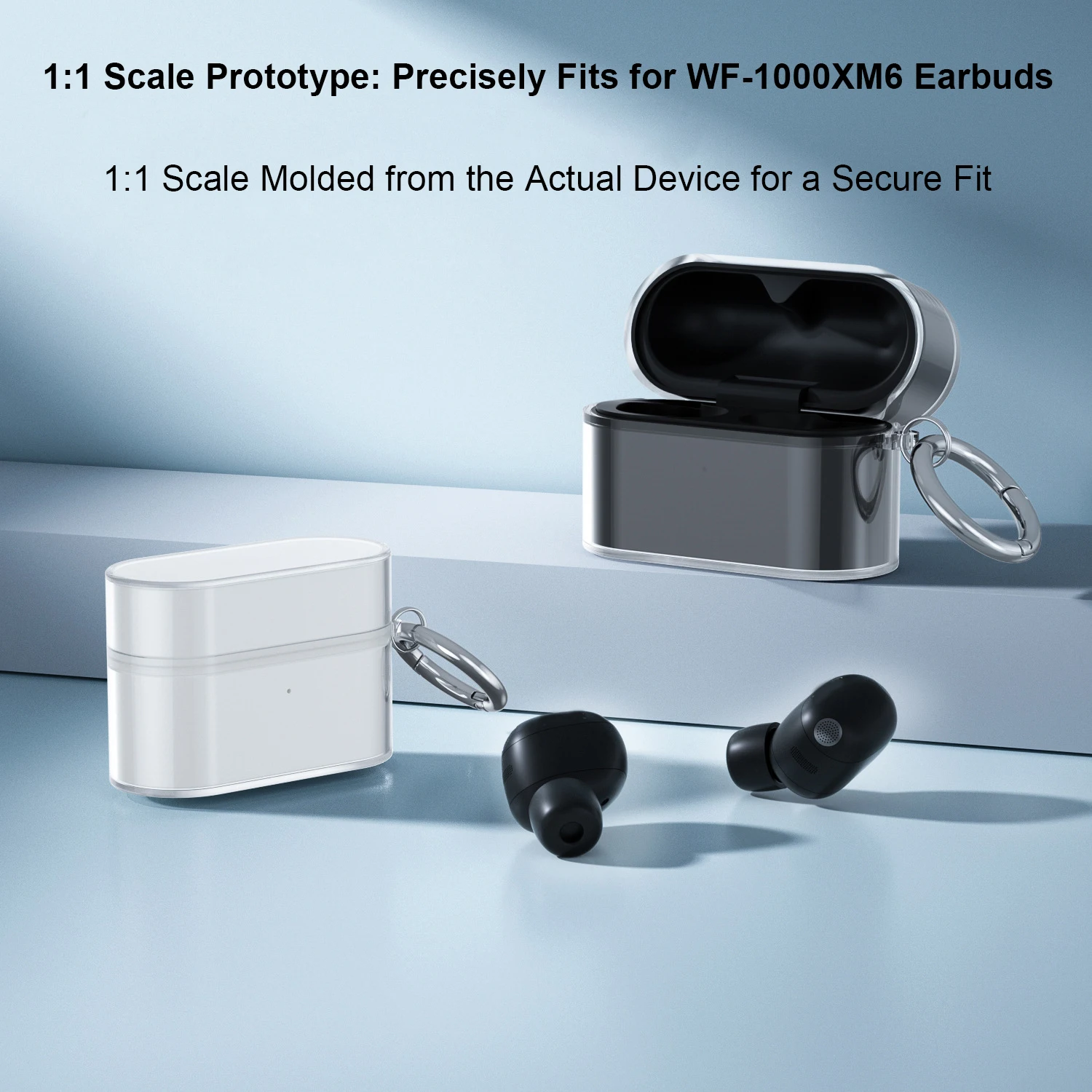 

For Sony WF-1000XM6 Case Ultra-Thin TPU Cover with Negative Pressure Adsorption, Crystal Clear, Shockproof Dustproof