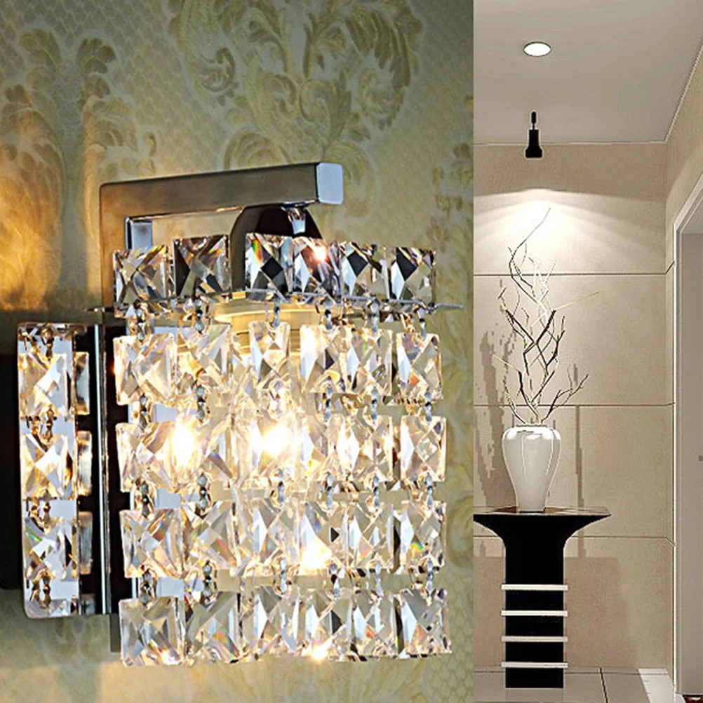 

Crystal Wall Lamp Modern Bedside Bedroom Corridor Decorative Sconce Elegant Luxury Night Lighting Funny Bedside Lamp