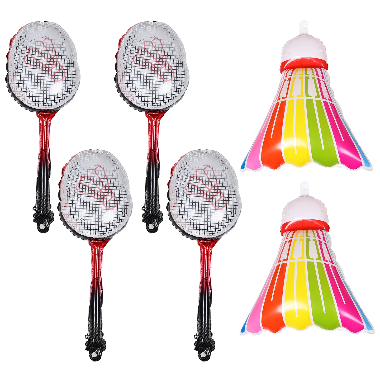 

1Set Inflatable Badminton Balloons Lightweight Portable Foil Birthday Party Decorations Unique Design Festive Atmosphere