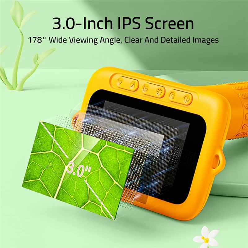AAAEL-Digital 2 Inch Handheld Microscope For Children Portable Mini 1080P Children' S Microscope