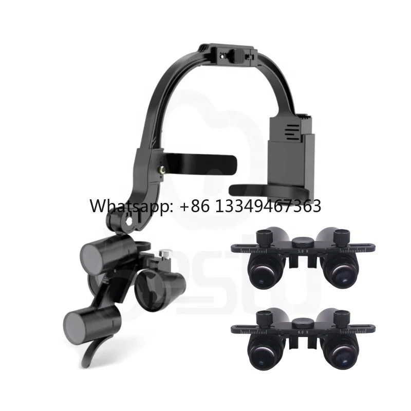 

5W Dentist Surgical Headlamp 5X 6X Dental LED Headlight Lamp Binocular Magnifier Dental Loupes Carton Box