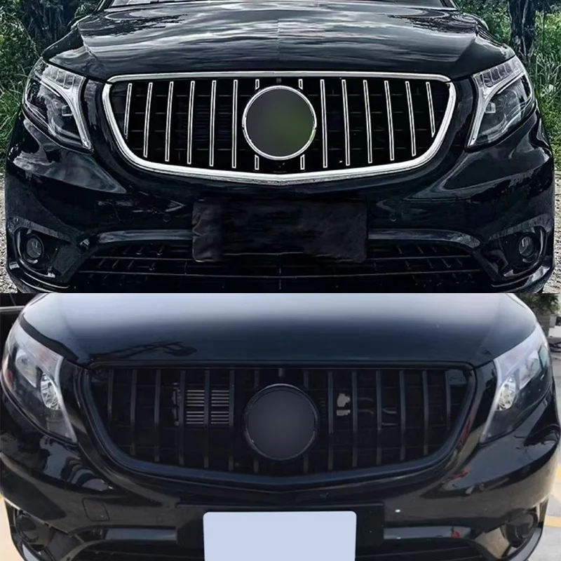 

Front Grille Grill For Mercedes-Benz V-Class W447 V260 V250 2015 2016 2017 2018 2019 2020 Tuning Accessories ABS Grills
