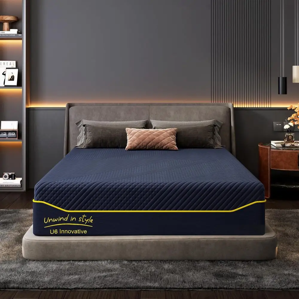 

12 Inch Gel Memory Foam Mattress with Cooling & Pressure Relief, Medium Plush, Queen Size, Mattress in a Box