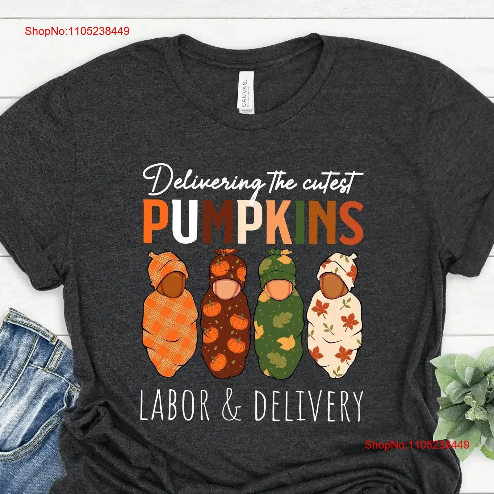 Delivering The Cutest Pumpkins Labor Delivery T shirt NICU L D Nurse Fall Halloween Tank Childbirth Team Midwife Sweater homme