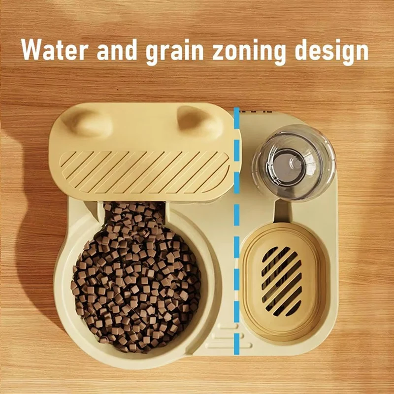 

Dog Food Dispenser Automatic Anti-Tip Cat Food Dispenser Water Bowl Storage Container Dog Food Bowl Cat Treat Automatic