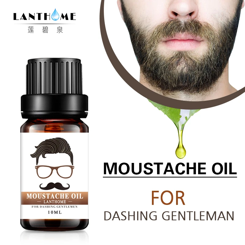 10ml Organic Beard Oil Gentlemen Moisturizes Facial Hair Moustache Oils Pure Growth Face Hair Thicker Essential Products For Men