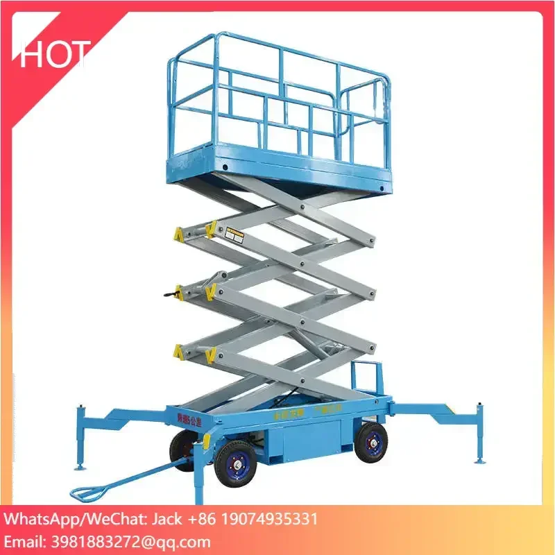 JUELI 10m 12m 14m 18m 300Kg 1T 2T capacidad de trabajo aéreo tijera móvil eléctrica mesas elevadoras hidráulicas plataforma móvil Manlift