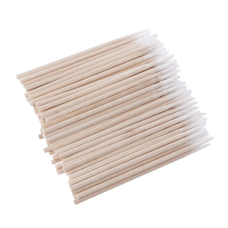 

Sdotter 100Pcs/Pack Cotton Swab Women Makeup Cotton Buds Tip For Medical Wood Sticks Tattoo Eyebrow Makeup Nail Dedicated Tools