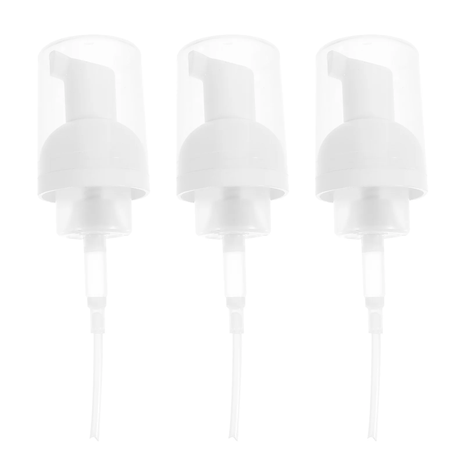 

3 Pcs Shampoo Foam Pump Head Plastic Bottle Replacement Pumps Cleasing Milk Soap Dispenser White