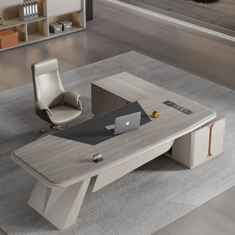 Boss Table President Simple Modern Office Desk and Chair Combination