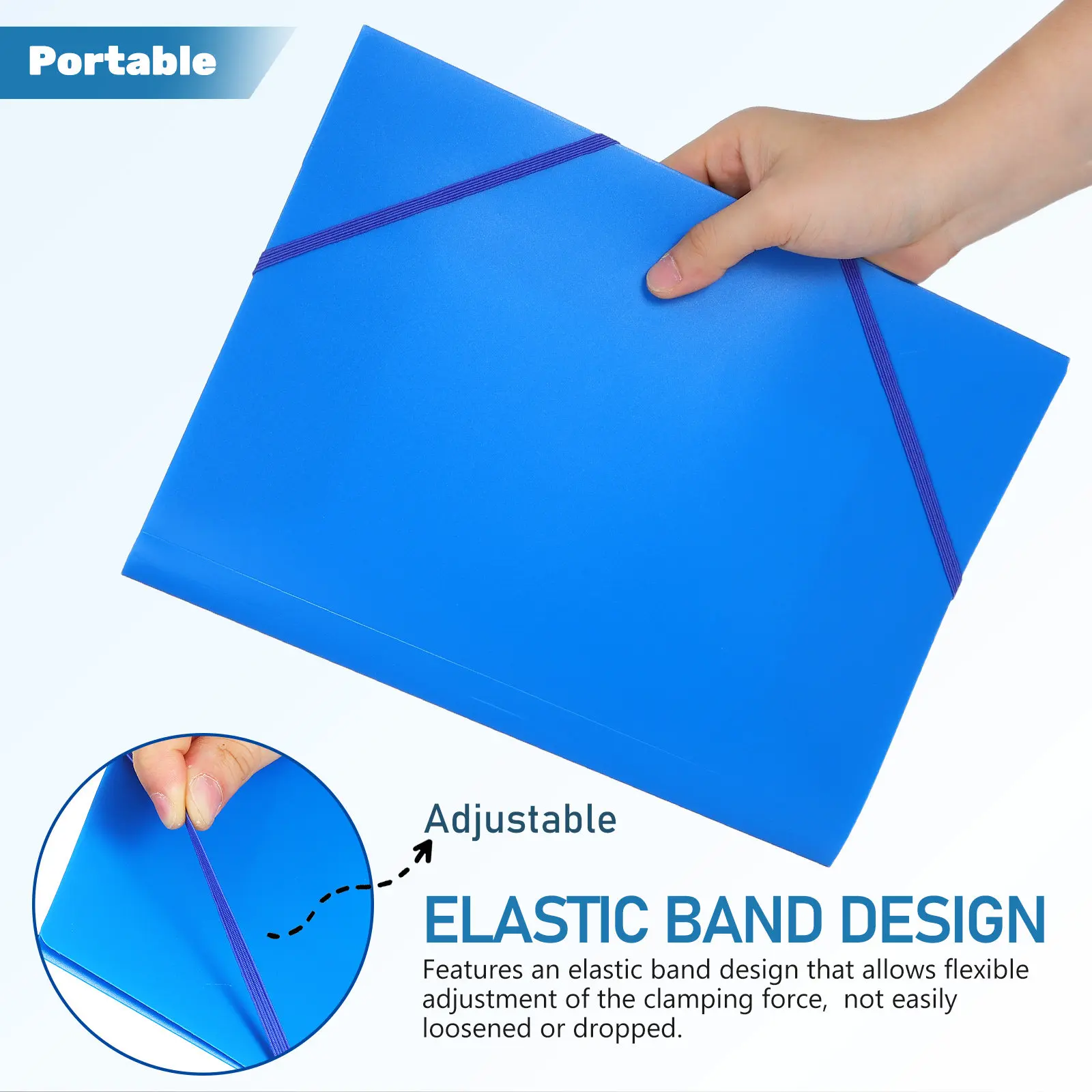 

Складная папка-органайзер для документов, 3 шт., с эластичной лентой, органайзер для хранения важных документов, органайзер для офиса и школы, сумка для файлов