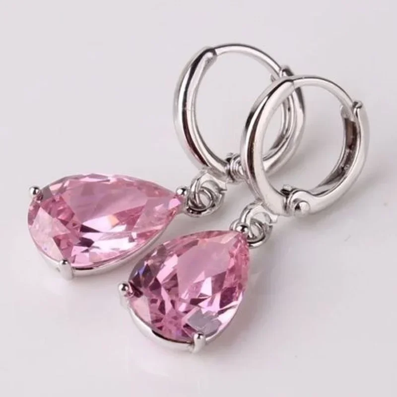 Delysia King-pendientes de cristal de circón cúbico para mujer, aretes colgantes de oreja de gota de agua versátiles, regalo de cumpleaños,