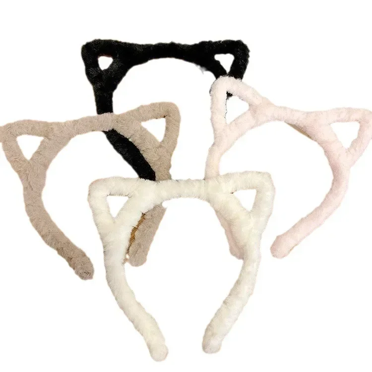 New Plush Cat Ear Headband for Girls Cartoon Hair Bands Hoop Women Lolita Cosplay Costume Party Headwear Korean Hair Accessories