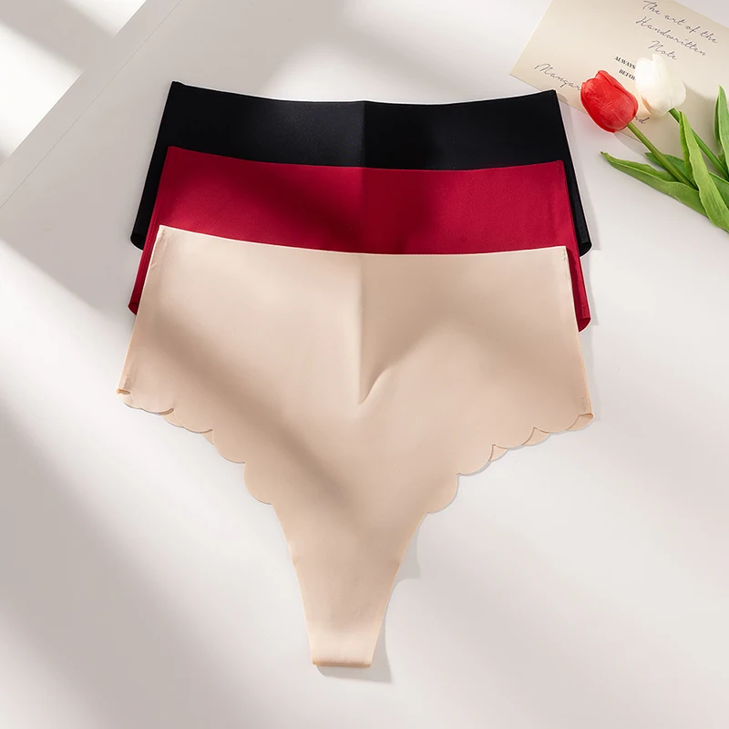 BZEL 3PCS/Set Women's Panties Fashion Simple Female Thongs Sexy Lingerie Breathable Underwear High Waist G-String Hot Underpants